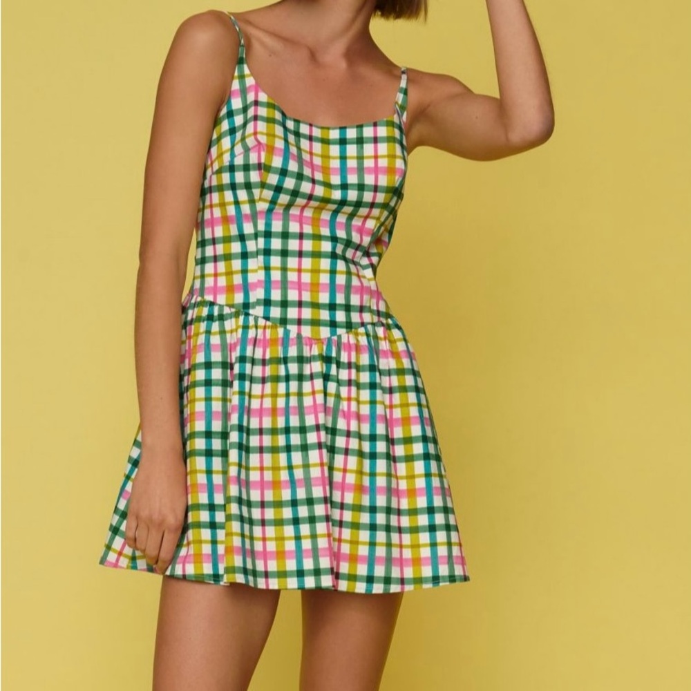 XS Colorful Plaid Sundress